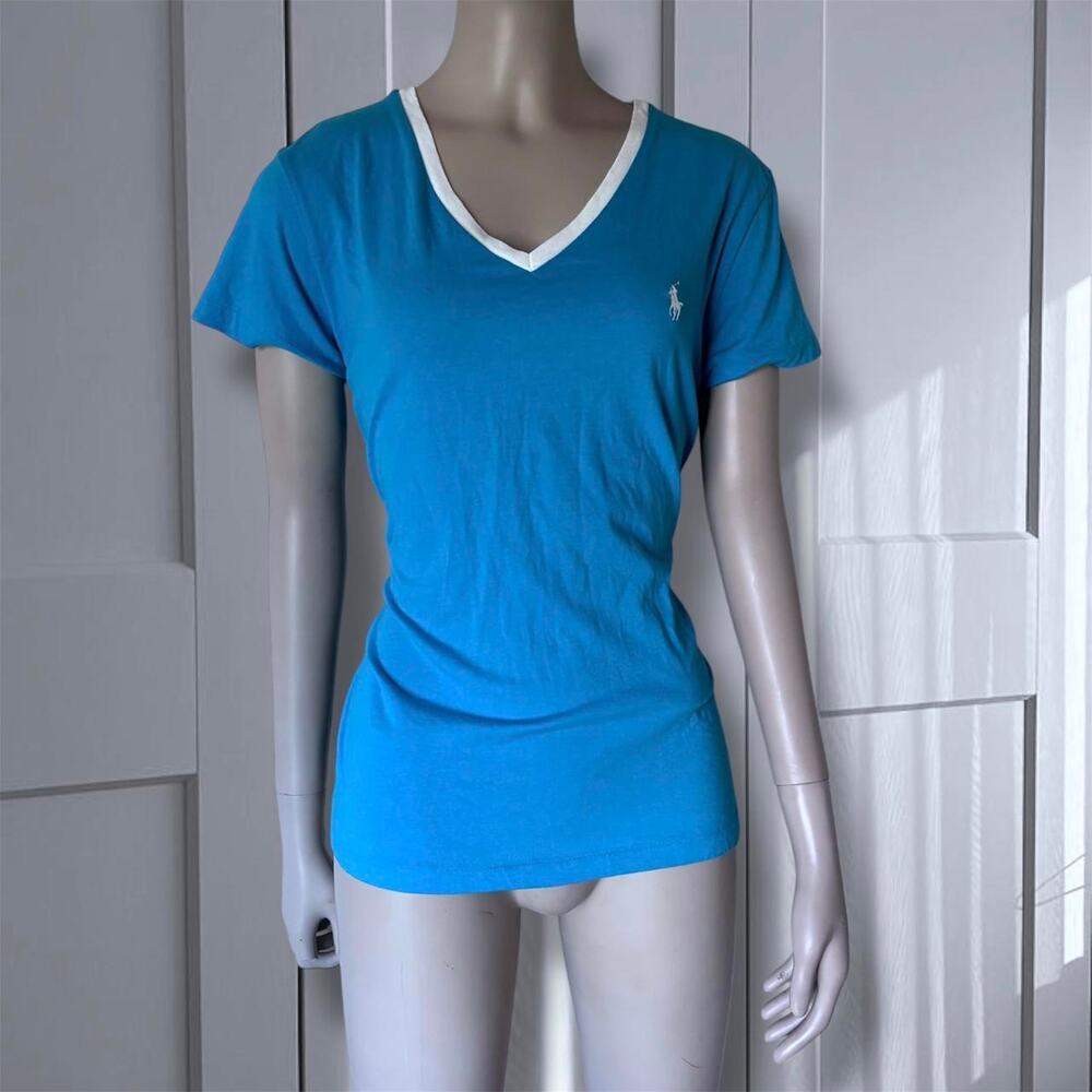 Polo ralph lauren blue v neck